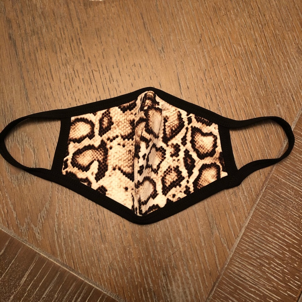 Snake Print Face Mask - Adult Size